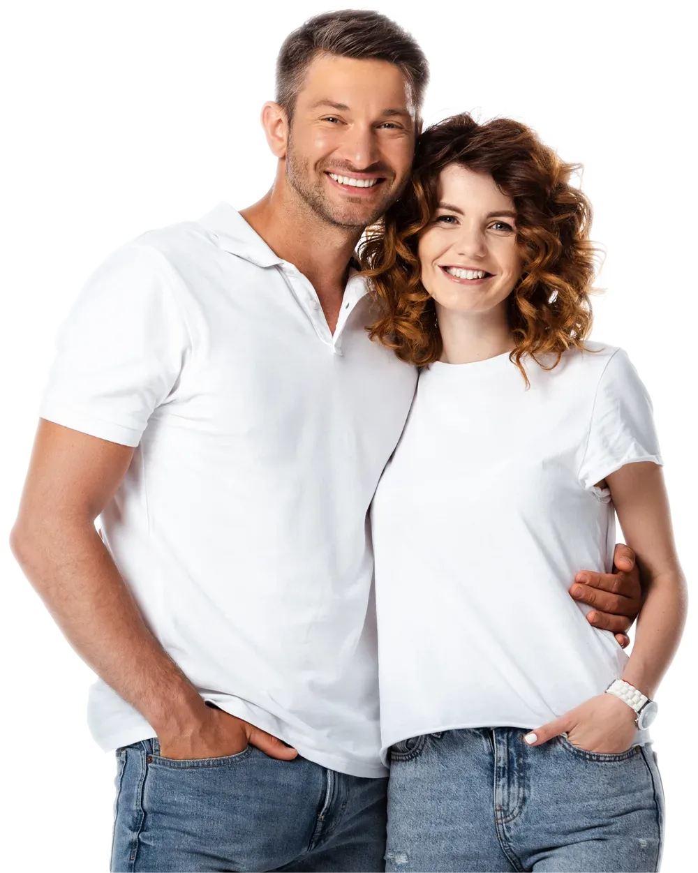 Happy family smiling